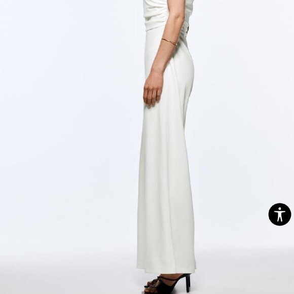 Zara LONG ASYMMETRIC JUMPSUIT (SIZE SMALL) - Picture 4 of 11